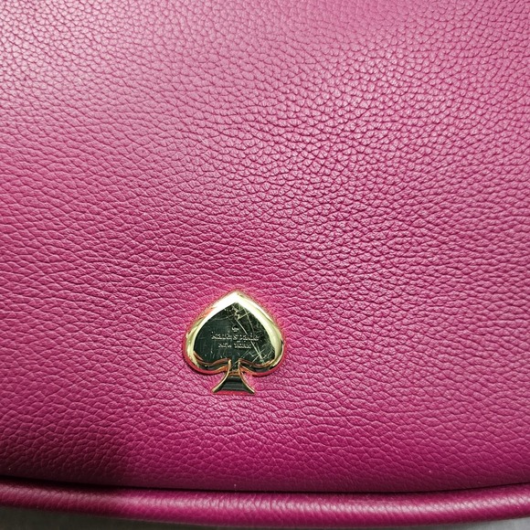KATE SPADE NEW YORK Pebble Leather KAYLA Shoulder Bag - Dark Raspberry - Picture 10 of 11
